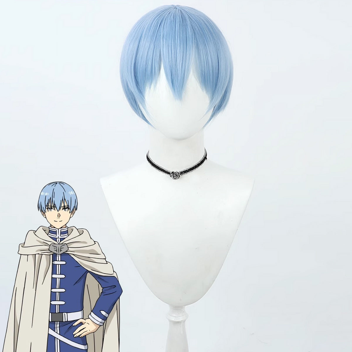 Frieren: Beyond Journey's End Himmel Blue Cosplay Wig Wig - Tophatter Daily Deals